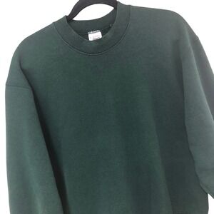 Vintage BVD Mens Blank Crew Neck Sweatshirt Long Slv 50 50  Size L Green USA